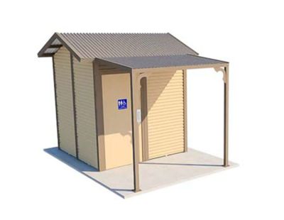 Burton 2 Standard Toilet Building with Paperbark and Gully colour scheme